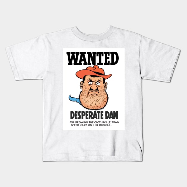 Wanted - Desperate Dan Kids T-Shirt by imlying